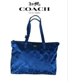 ✨美品✨COACH コーチ シグネチャー ナイロン トートバッグ 大容量
