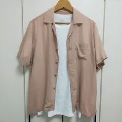 【美品】The DUFFER of ST.GEORGE 開襟シャツ L ピンクのサムネイル