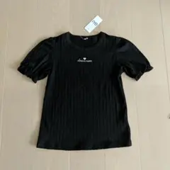 タイムセール！新品GU 黒 リブT サイズ150