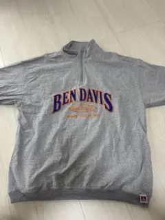 BEN DAVIS グレー ハーフジップ スウェット