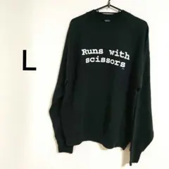 ★古着★アメカジRuns with scissors トレーナー ブラック