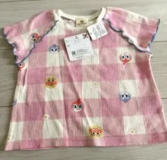 新品⭐︎アンパンマン ドキンちゃん＆コキンちゃん チェック柄 Tシャツ 綿100%
