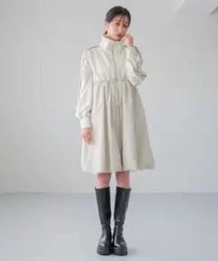 LOWRYSFARM トラックドッキングバルーンワンピース ショート丈