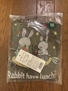 【新品・タグ付】D.KELLY 刺繍トートバッグ(M) うさぎ柄 カーキ