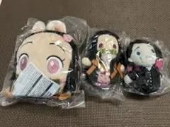 未使用品　鬼滅の刃 ぽてっとぬいぐるみねずこと魘夢　えんむフェイスポーチのセット