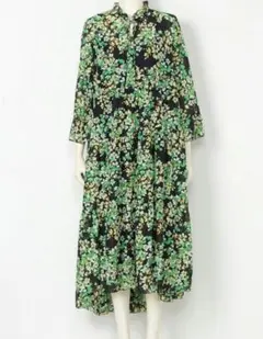 斜め切替ティアードロングワンピース Mila Owen ミラオーウェンワンピース