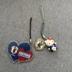 サムライブルー ハローキティ ストラップセット