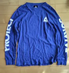 Tシャツ ロンT メンズ XL 青 ブルー