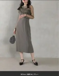 チュールフリル カーブライン ドレス 結婚式 お呼ばれ オケージョン