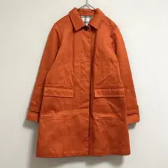 美品 ナチュラルビューティーベーシック ステンカラーコート 【M】 オレンジ