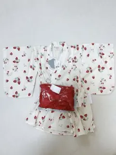 苺 いちご ストロベリー 浴衣 カルキュロ 未使用品 苺 いちご ストロベリー 浴衣 カルキュロ 未使用品 苺 いちご