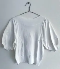 【新品】LOULOU WILLOUGHBY 半袖ニット ホワイト