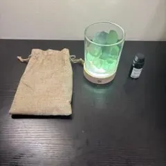 アロマディフューザー ガラス製 グリーンとイエロー