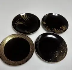 漆器　銘々皿　山中漆器