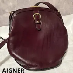 【AIGNER】アイグナー　レザー ショルダーバッグ