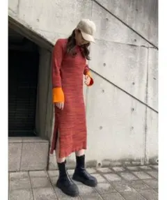SLY サイドボタンニットロングワンピース♡