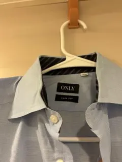 ONLY スリムフィット ライトYブルーシャツ 38/R