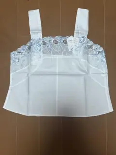 FEMMORE キャミソール ホワイト×ブルー刺繍 90サイズ LECIENのサムネイル