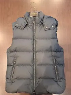 価格変更］Moncler ネイビー ダウンベスト生地ウール サイズ4（XL
