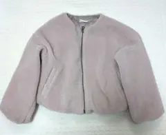 ブランシェス ボアジャケット くすみピンク 120cm