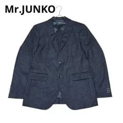 Mr.JUNKO テーラードジャケット ウール ダークグレー チェック柄【A5】のサムネイル