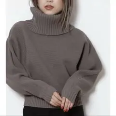 MURUA BIGタートルニットプルオーバー