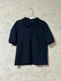 ZARA ネイビー 半袖ポロシャツ