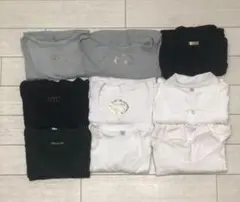 レディース春夏服9点まとめ売り＊シンプル半袖Tシャツ/ポロシャツ set