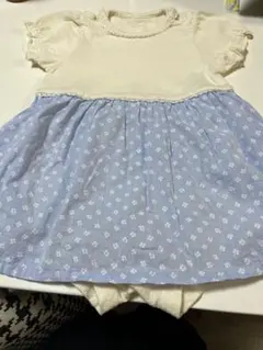 コンビミニ80/オムツ交換スナップ付きワンピース