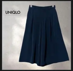 UNIQLO ユニクロ ドレープガウチョパンツ スカンツ ダークネイビー S