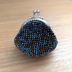 ビーズ がま口 ポーチ