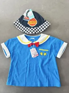 【新品】ディズニー夏服ドナルドダックTシャツ90cm&カーズキッズハット50cm
