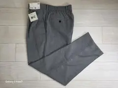 【新品】ユニクロ：C　タックワイドテーパードパンツ（М・グレー）