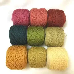 641/ 中細ウール100%＊20g巻き9色まとめ売り