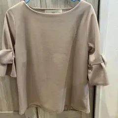 tocco リボン付き五分袖トップス