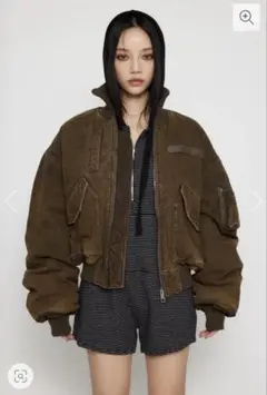 LAGUA GEM BIG POCKET COTTON MA-1 カーキ 欠品中！LAGUA GEM BIG POCKET COTTON MA-1 カーキ - メルカリ
