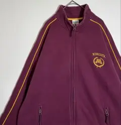 Columbia コロンビア　カレッジ刺繍ロゴ　ジップアップ　裏起毛　スウェット