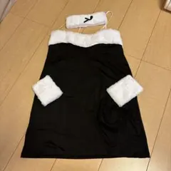 サンタコスプレ衣装 ブラック/ホワイト