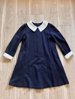 ユニクロ　ジャージーワンピース　ネイビー Aラインドレス サイズ120
