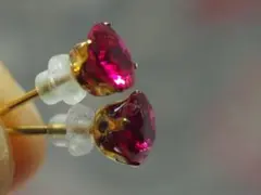 ルビー オパール ピアス