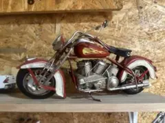木製 ハーレー風 バイク 置物 Harley Davidson風 木彫り - メルカリ