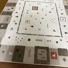 ニトリ新品⭐️今季物ウレタン吸湿発熱ラグイケヤ