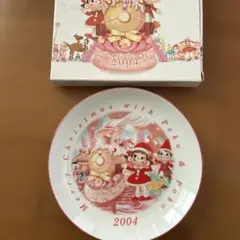 不二家 ペコちゃん 2004年 クリスマス プレート 皿