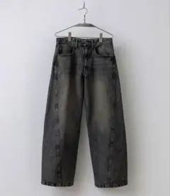 【WYM LIDNM】VINTAGE WASHED CURVED DENIM