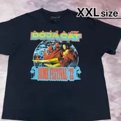 DOJA CAT　Tシャツ　XXL　ブラック　黒　プリント　フェス　USA古着