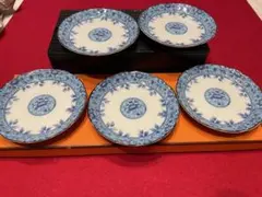◉新品　有田焼　永泉窯 小皿　5枚セット　花輪 花柄　未使用　10枚も可能