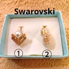 Swarovski スワロフスキー ゴールド イヤリング 2点