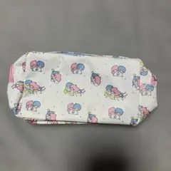 雑誌の付録 リトルツインスターズ キキララ ふたつチャックのペンケース ポーチ