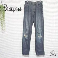 ☆ Brappers (w68/M) ダメージ デニム パンツ ジーンズ ブルー