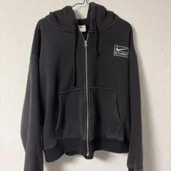 Nike x Stussy ジップアップパーカー ブラック